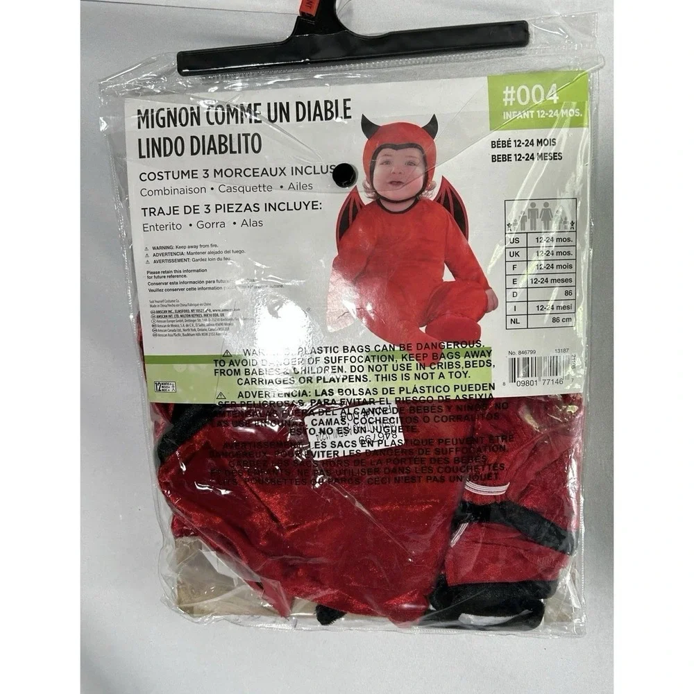 Cute as a‎ Devil Halloween Costume baby 12 month - New